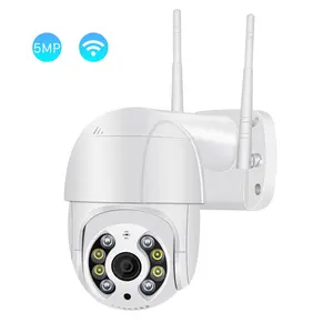 BESDER Kamera Pengawas Rumah, Kamera IP Luar Ruangan Wifi PTZ, Kubah Kecepatan Penglihatan Malam Warna-warni Ukuran Mini 5MP