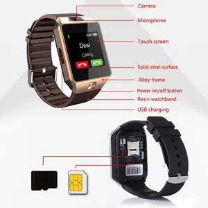 <span class=keywords><strong>Reloj</strong></span> inteligente con pantalla táctil, Bluetooth, recordatorio de llamadas deportivas, teléfono, <span class=keywords><strong>reloj</strong></span>, cámara, compatible con tarjeta SIM 2G, pulsera inteligente de Fitness - Product Image 5