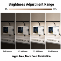 Lampe de bureau LED avec variateur tactile en métal, 95 CRI, design anti-éblouissement, idéale pour le bureau, l'étude, la chambre et le nail art