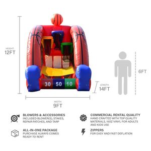 Meilleure Vente : Jeu de Lancer de Hache Gonflable 13 pieds avec Cibles en Mousse PVC – Cadeau d'Anniversaire pour Enfants et Adultes, Intérieur/Extérieur - Product Image 2