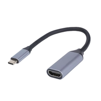 Adaptateur convertisseur de câble USB-C vers femelle KSIN de haute qualité 4K 30Hz 3.1 avec gaine en PVC pour Mac, TV, moniteur, lecteur DVD, haut-parleur CE/FCC