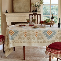 Nappe à motif géométrique de style persan spirituel, texture tissée, lavable en machine, pour fêtes, mariages et décoration intérieure