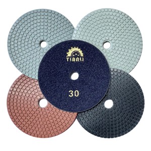 Disco abrasivo diamante ad alta densità da 5 pollici 3 Milli macinazione acqua pastiglie in resina personalizzabile OEM piano smerigliatrice pietra - Product Image 6