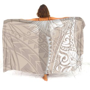 Nuovissimo Sciarpa da Spiaggia Lavalava Personalizzabile con Logo, Sciarpa Hawaiana per Costume da Bagno, Sarong con Design Polinesiano Samoano - Product Image 6