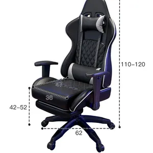 2024 YOUTAI новейший дизайн с алмазным узором черная кожаная спинка и регулируемая высота сиденья игровой стул