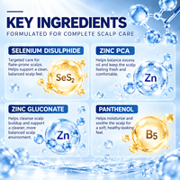Fabricant OEM/ODM de shampooing antipelliculaire au sélénium disulfide, au zinc PCA et au gluconate de zinc, pour le contrôle du sébum et le soin du cuir chevelu, sous marque privée