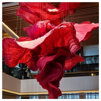 Grande sculpture d'art architectural sur mesure pour l'aménagement intérieur, statue métallique professionnelle pour hôtels de luxe et bureaux