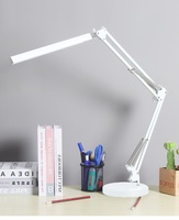 Lampe de bureau à LED de style américain moderne Ins Lampe de table pliante à bras long Lampe de bureau portable à haute valeur ajoutée pour les soins oculaires DC Electric