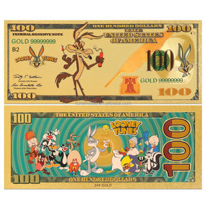 16 Banconote in Plastica con Foglia d'Oro del Cartone Animato Americano Looney-Tunes, Design Anime, per Regalo - Product Image 2