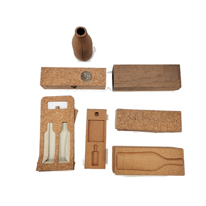 Boîtes à vin personnalisées Boîte cadeau champagne en liège de qualité supérieure Boîte à vin en <span class=keywords><strong>bois</strong></span> moulé en liège - Product Image 6