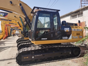 Caterpillar escavatrice escavatore usato 20T CAT320D earth moving hydraulic crawler excavator machine - Product Image 3