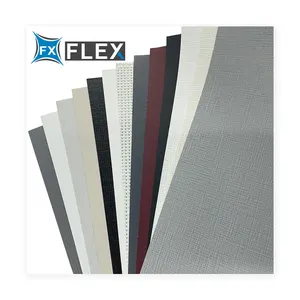 FLFX elektrikli dikey cam elyaf stor kumaşı PVC pencere perde rulosu tonları kumaş