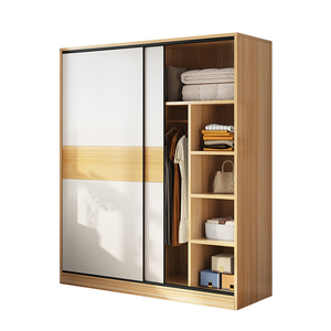 Armario de Dormitorio Minimalista de Madera con Puerta Corredera, Armario Moderno para Ropa, Closet Funcional para Prendas - Product Image 1