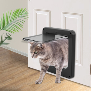 Écran de porte électrique intelligent pour animaux de compagnie activé par <span class=keywords><strong>puce</strong></span>, couvercle de verrouillage à 4 voies, entrée automatique pour chats/chiens, conception résistante aux intempéries - Product Image 3