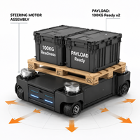 Sasis Robot Omnidirectional Senfar 200kg 4WS 4WD dengan Roda Penggerak Terintegrasi dan Kemampuan Zero Turn untuk AGV AMR