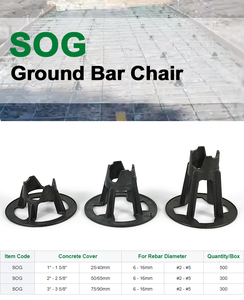 Chaise en plastique Woshun de 25 mm à 90 mm (1 à 3 5/8 pouces) avec clip de fixation pour plancher, chaise à barre combinée, chaise à plancher - Product Image 1