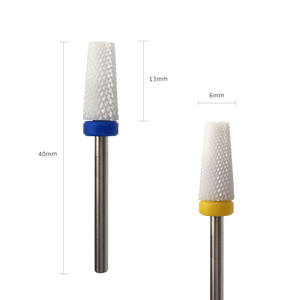 HYTOOS Bianco di Ceramica Tepered <span class=keywords><strong>Nail</strong></span> Drill Bits 3/32 "di Ceramica Rotary Burr Manicure Punte <span class=keywords><strong>Nail</strong></span> Drill Accessori Fresa Strumento - Product Image 3