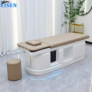 Kisen Luxury Eco-Friendly Waterproof Shampoo Bed <b>Seat</b> <b>Storage</b> Ottoman Spa Massage Salon Bathroom Warehouse Use - Product Image 2