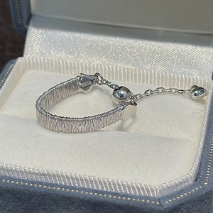 Conjunto de Pulsera y Anillo Wenchi S925 de Plata Pura Italiana con Textura de Lujo y Diseño Simple Desplegable, Modelo 22409, Venta al Por Mayor - Product Image 1