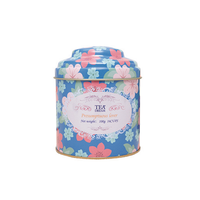 Boîte à thé en métal décorative élégante avec couvercle, idéale pour l'emballage du thé et les cadeaux
