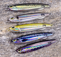 ZHUO RUN Leurre métallique imprimé en 3D de haute qualité pour la pêche au saumon en lac et en ruisseau - 20g-80g - Jigging à la rive et à lancer lent