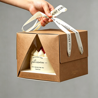 Boîte à pizza avec impression de logo personnalisé, impression UV, boîte pliante en carton, boîte cadeau de fête, boîte en carton d'art de luxe, écologique et recyclable