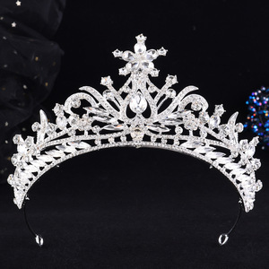 Couronne de mariée de luxe en alliage et strass, style princesse, accessoires pour fiançailles et cadeaux, diadème pour robes de mariée pour femmes - Product Image 4