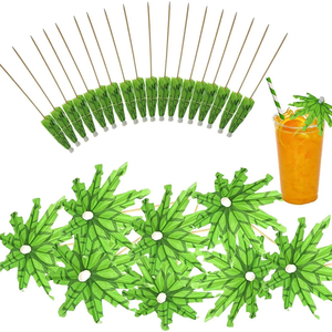 Stuzzicadenti Monouso a Forma di Ombrello per Cocktail, Bastoncini in Bambù da 10 cm per Cibo, Frutta, Dessert, Torte, Feste Hawaiane e Compleanni - Product Image 5