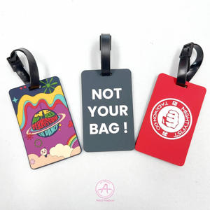 사용자 정의 재미있는 수하물 태그 다채로운 독특한 여행 더플 백 태그 수하물 식별 여성 남성 태그 - Product Image 5