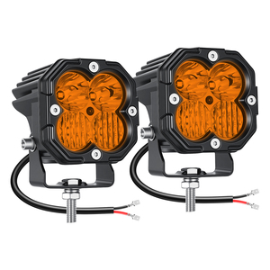 Faro da Lavoro a LED Cubo 3x3 Pollici 30W IP67 Impermeabile 3000 Lm DC 12-24V Ambra per Veicoli Fuoristrada e UTV - Product Image 1