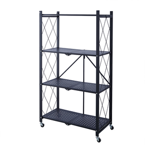 Estante de almacenamiento plegable para el hogar, organizador de cocina plegable, estante de exhibición <span class=keywords><strong>con</strong></span> <span class=keywords><strong>ruedas</strong></span> - Product Image 2