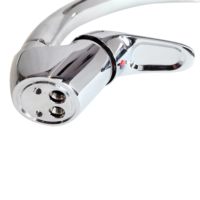 Robinet d'évier de cuisine corps en laiton et robinet de tuyau en fonte, corps en laiton à col de cygne moderne robinet de lavabo chromé