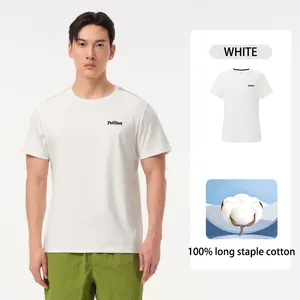 2024 Pelliot Sports T-shirt Outdoor New Style Breathable And Skin-friendly Cotton Men's Round Neck Casual Top T-shirt