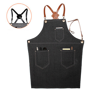 Grembiule <span class=keywords><strong>da</strong></span> <span class=keywords><strong>cucina</strong></span> in tela stampata con Logo personalizzato di alta qualità impermeabile e lavabile per la pulizia riutilizzabile - Product Image 3