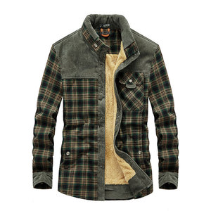Nuova Camicia Autunno-Inverno 2023 da <span class=keywords><strong>Uomo</strong></span>, Maniche Lunghe in <span class=keywords><strong>Velluto</strong></span>, Plaid Ispessito e Caldo - Product Image 2