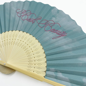 Abanico de Papel Portátil Promocional, Abanico de Papel de Bambú con Logotipo Impreso Personalizado - Product Image 3