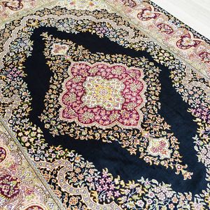 Alfombra Persa de Terciopelo de 91x137cm, Hecha a Mano, Anudada a Mano, de Pakistán, Turquía, Hali, Alfombra de Seda de Estambul - Product Image 3