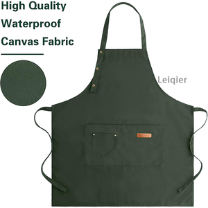 Delantal con Botones Ajustables y Logotipo Personalizado para Mujeres y Hombres, Delantal de Cocina Impermeable de Lona sin Mangas y Transpirable para Chefs - Product Image 4