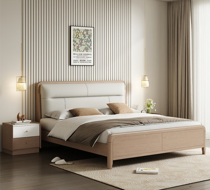 lit+*Coussin lombaire+*1 table de chevet