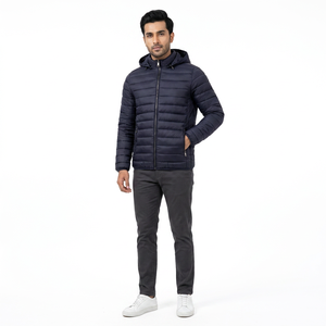 Chaquetas de Invierno para Hombre Estilo Urbano, Chaqueta Acolchada de Color Sólido, Impermeable, de Poliéster con Bolsillos, Ropa de Pakistán - Product Image 1