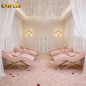 Современная розовая, белая, черная, серая кушетка для наращивания ресниц, изогнутый спа-матрас для косметологического кабинета, роскошная кушетка для салона красоты - Product Image 2