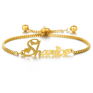 Personalizar regalos de cumpleaños de acero inoxidable, oro, plata, rosa, joyería, nombre del bebé, pulseras para niños - Product Image 3