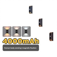 Lampe murale LED à induction corporelle, rechargeable, intelligente, moderne, minimaliste, avec télécommande sans fil et adsorption magnétique, à intensité variable