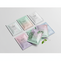 Sachet de papier d'aluminium écologique imprimé sur mesure emballage thermoscellé à usage unique pour les échantillons de soins de la peau de sérum crème cosmétique
