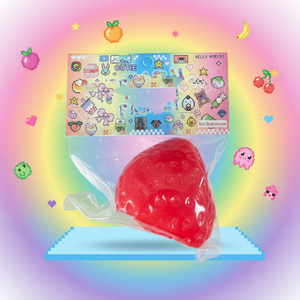 Jouet à presser géant en forme de fraise, jouet anti-stress brillant de haute qualité, jouet TPR Taba, jouet en silicone en forme de fruit pour soulager le stress - Product Image 6