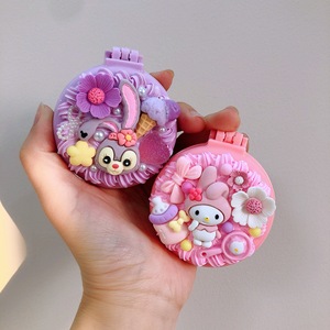 Toy Story Creamy Gel Mirror Comb Round Foldable Nylon Hairbrush For Detangling Hair With Mirror And <b>Cushion</b> <b>Pad</b> - Product Image 3