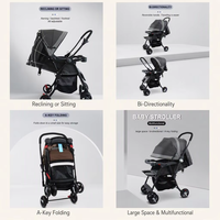 Portable pliant bébé poussette Simple parapluie voiture avec confort sécurité bidirectionnelle marche fonction métal matériel infantile landau