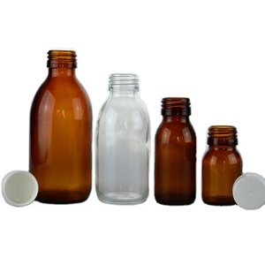 Botellas de Vidrio Ámbar de Alta Calidad para Medicamentos, Botellas Vacías de Boca Ancha para Envasado de Medicamentos - Product Image 2