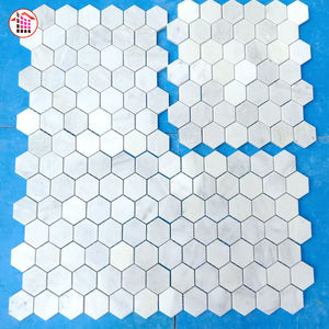 Mosaïque hexagonale en marbre blanc naturel, mur de <span class=keywords><strong>sol</strong></span> de salle de bain, mosaïque de carrera italien, carrelage de mosaïque en marbre de haute qualité - Product Image 3
