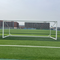 But de football portable d'extérieur avec filet pour entraînement sur terrain de football en alliage d'aluminium